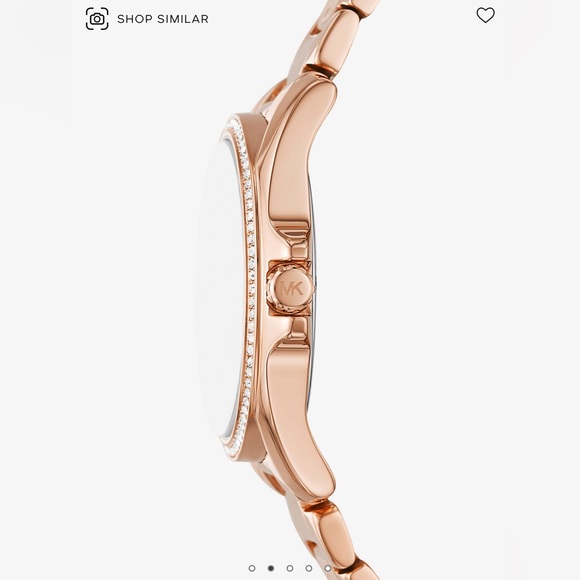 Michael Kors- Kaycie Pavé Rose Gold-Tone Watch - Picture 3 of 8